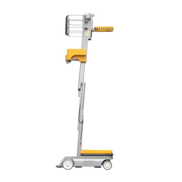 5.1 M Self Propelled Elevating Work Platform Stock Picker Aluminum Aerial Order Picker