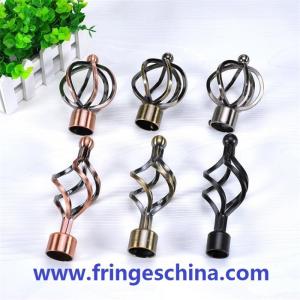 Cheap Classical delicate iron curtain rod finials for home decoration for sale