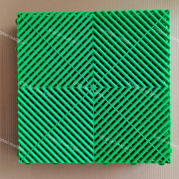 Heavy Duty Polypropylene Garage Flooring Ribbed Garage Floor Tiles