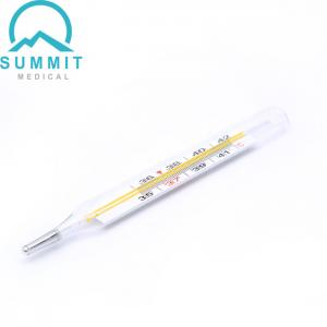 Cheap Hospital Oral Armpit Glass Thermometers Clinical Mercury Thermometers Medium Size for sale