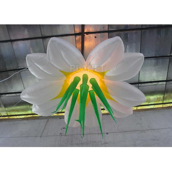 Multi Color Hanging Lighting Large Inflatable Flowers With Led Bulb