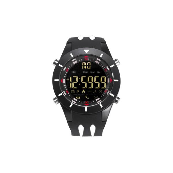 Black Andriod Bluetooth Sports Watch PU Strap With App Remind Function