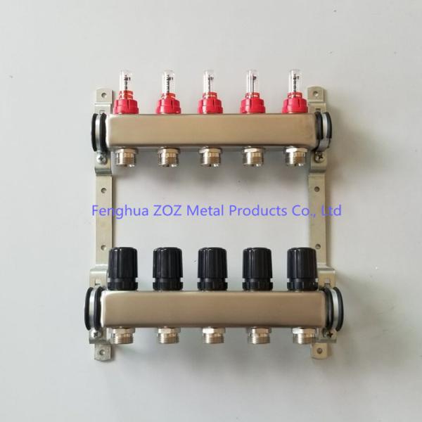 Radiant Floor Heat Manifolds, EP Radiant Heat Manifold,Nylon Manifold with flow meter with bracket for Radiant heating