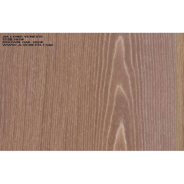 Brown Engineered Oak Wood Veneer Sheets , Thin Wooden Veneers