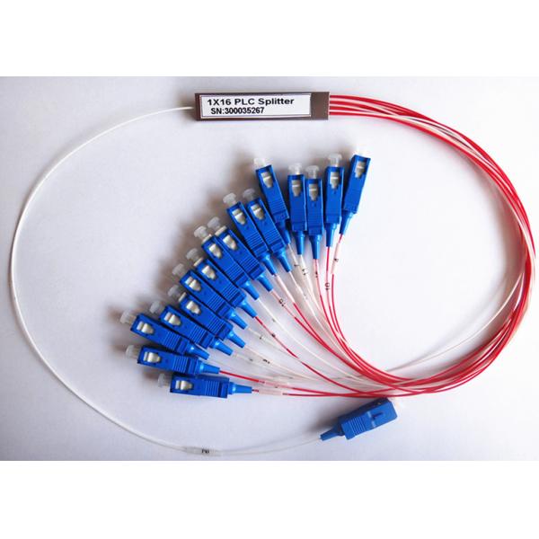 1×16 PLC Singlemode Fiber Optic Splitter with Steel Tube Package