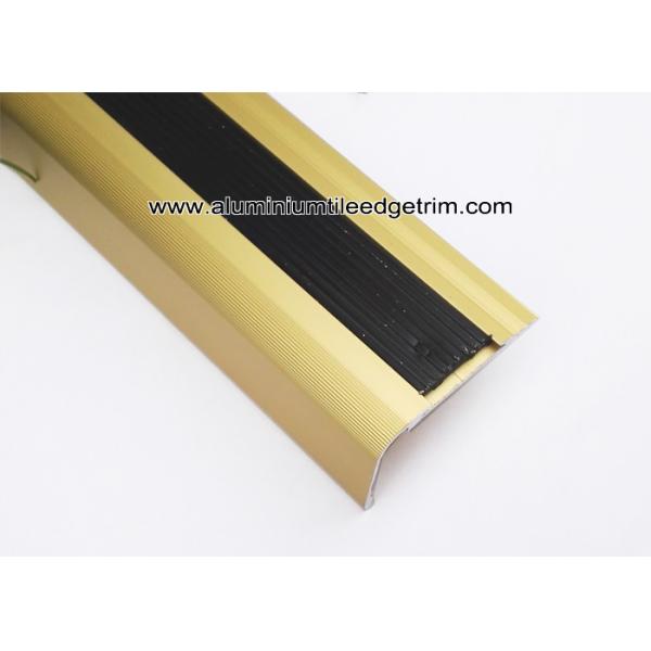 TL30 Matt Gold Non Slip Aluminum Stair Splint With Rubber For Staircase Edge