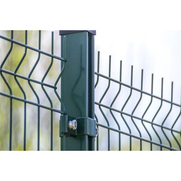 Peach Post Green Welded Mesh Fencing Galvanized Curvy 6 Ft