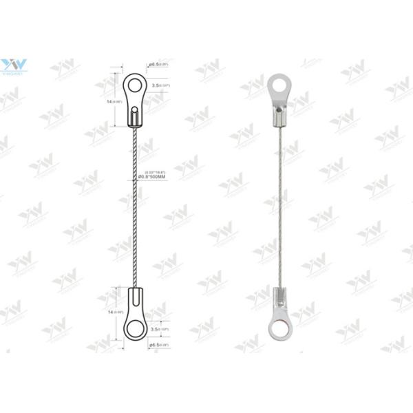 Eyelet Wire Suspension Hanging Kit 0.8 Mm Diameter Steel Wire Lanyards