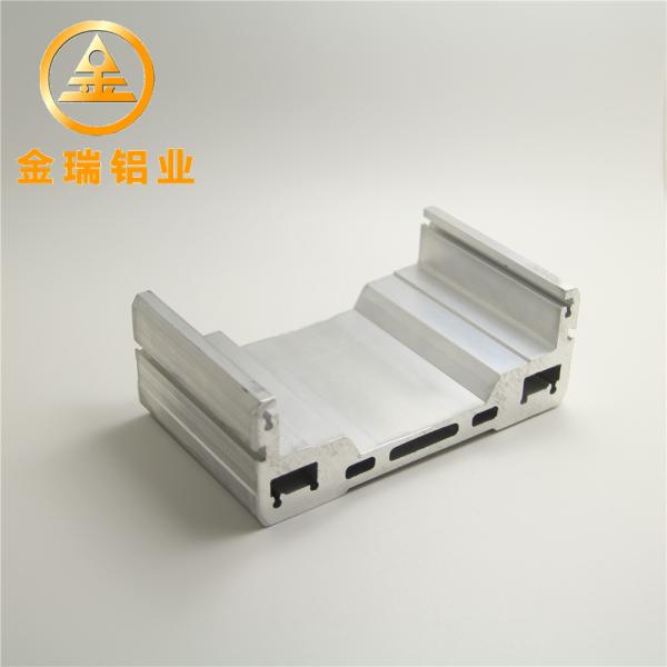 Silver Extruded Aluminum Profiles , Anodization Aluminum Guide Rail