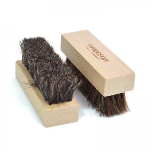 Cheap Shoe Cleaning Accessories Wooden Horsehair Shoe Brush For Polishing for sale