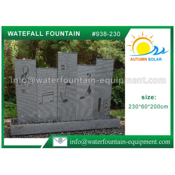 Music Waterfall Cast Stone Garden Fountains For Indoor / Outdoor Use 230 * 60 * 200cm