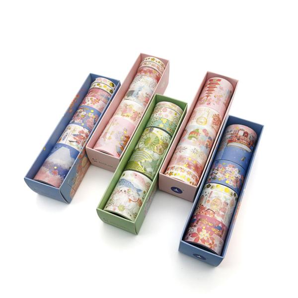 Cartoon Mini DIY Decoration Paper Washi Tapes Set / Planner Masking Tapes Roll Scrapbooking School Stationery Supplies
