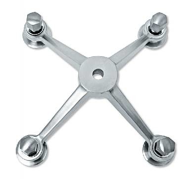 4 Arms Stainless Steel Casting Glass Spider Fittings Curtain Wall Fittings Polish / Satin