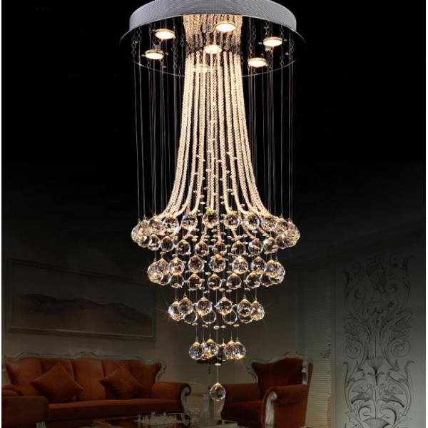 Stainless Steel Staircase Light Luxury And Modern Crystal Chandelier