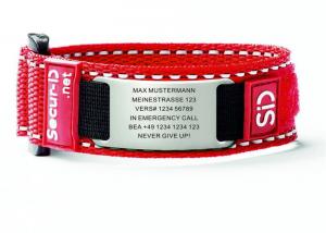 Cheap Woven Nylon Sport ID Bracelet / Runner Identification Bracelet With 3M Reflective Stripe for sale