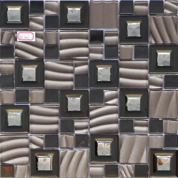 300x300mm ice crack mosaic tile,new mosaic design tile,black color