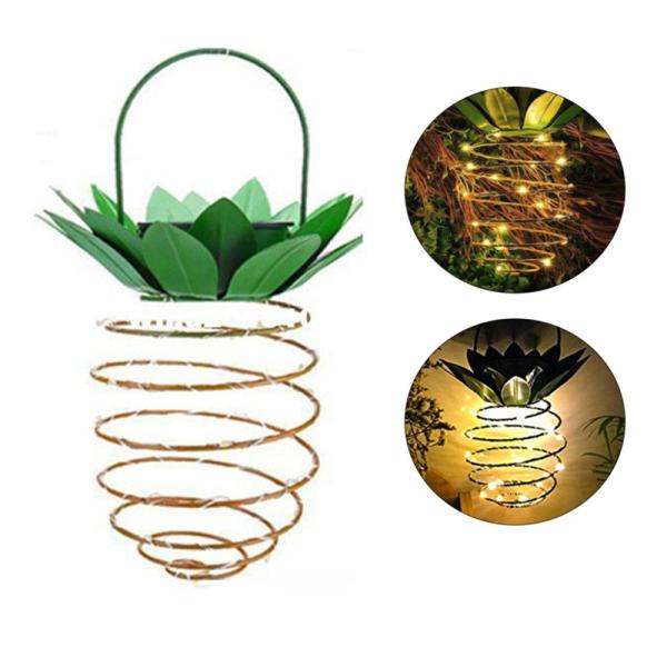Garden Waterproof Solar Powered Pineapple Lights 12000lm FCC Certification
