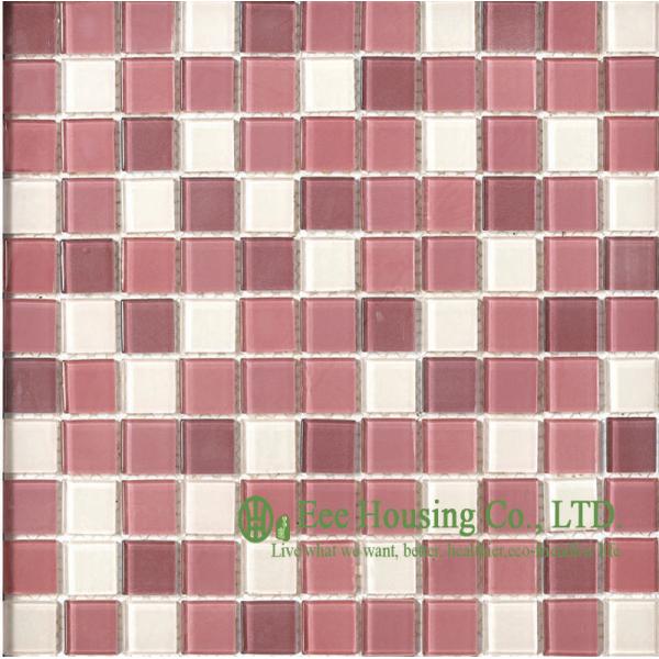 Anti-dust 300mm*300mm Glass Crystal Mosaic Tile for Kitchen/Bathroom wall,Fade resisitance