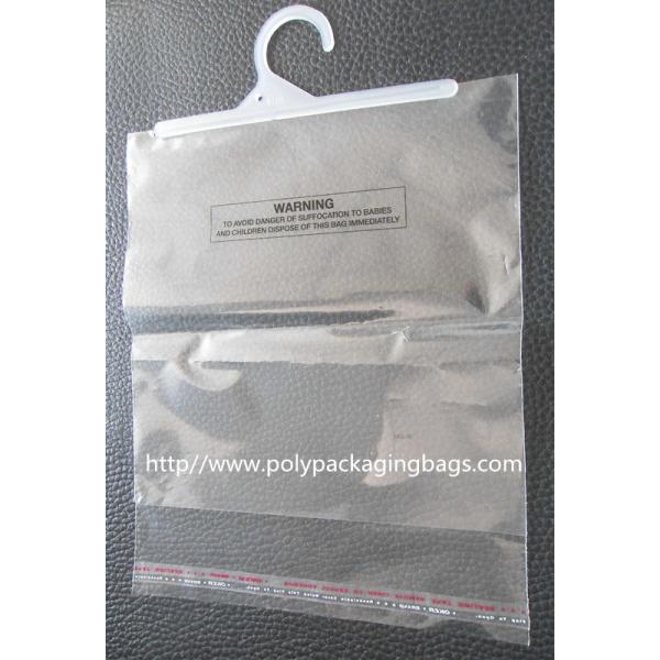 OEM Self Adhesive Clothes Packaging Plastic Bag with Hook