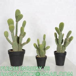 Cheap Pear Cactus Artificial Cactus Fake Big Cacti Pick Tall Faux Bunny Ear Plants for Home Garden Office Store Decor for sale