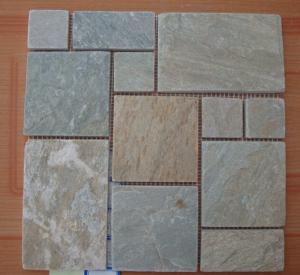 Cheap Oyster Split Face Slate Flagstone Patio Natural Flagstone Mosaic Wall Oyster Paving Stones for sale