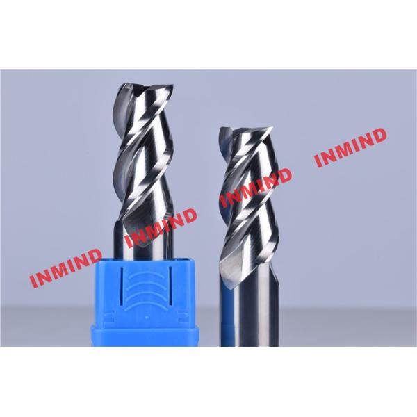 HRC50 End Mill Bits For Aluminum 3 Flute No Coating Grain Size 0.8 um Bright Surface