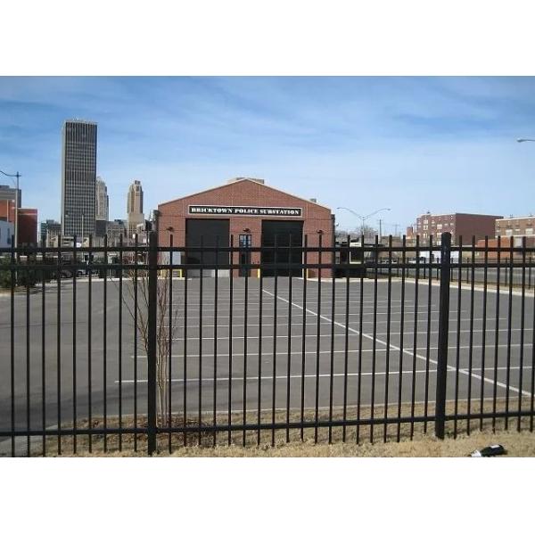 Corrosion Resistant 72'' High Commercial Wrought Iron Fencing With Black Rod
