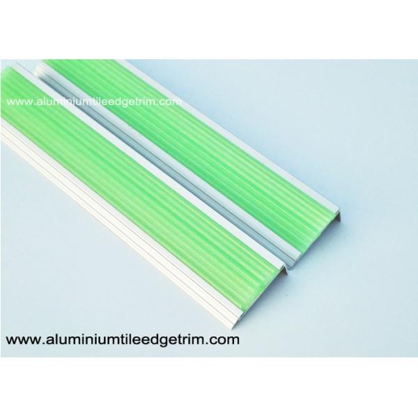 Photoluminescent / Fluorescent Aluminum Stair Nosing Glow In The Dark