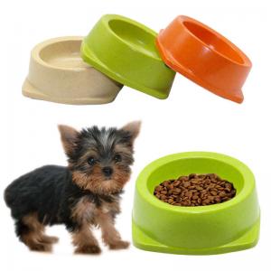 China Customized Size Ceramic Pet Bowl , Pet Food Bowl Green / Orange / Beige Color on sale