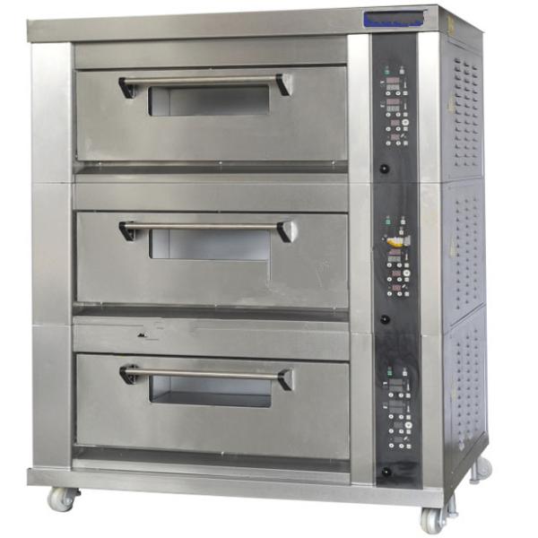 Electric / Gas 50kg/Hr 3 Decks 9 Trays Bread Deck Oven