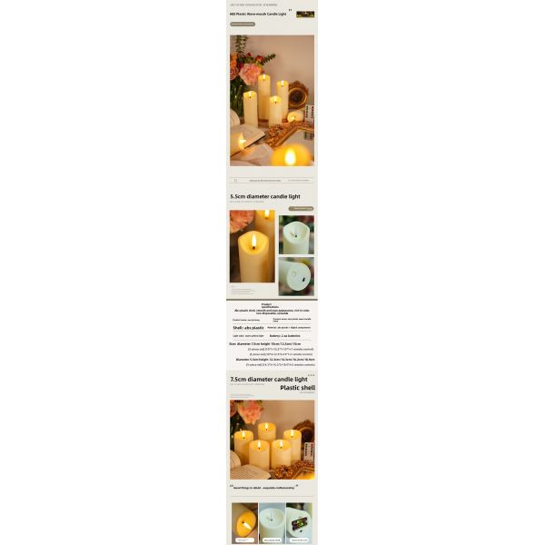 Highly Scented LED Light Candles Eco Friendly Remote Control Pillar Candles Customized