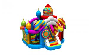 China Inflatable Combos Happy Easter Candy Theme Inflatable Playground Funcity Bouncer Obstacle Castle on sale