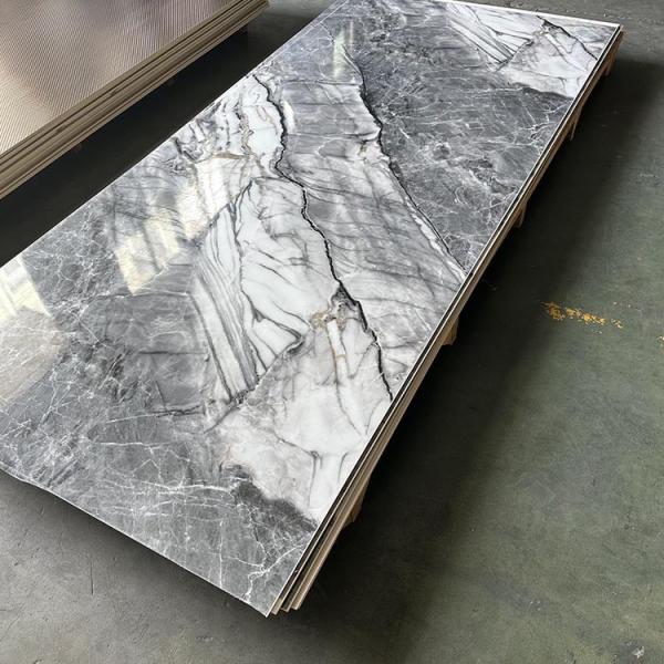 Bamboo Charcoal Wood Veneer Wall Panel UV Coating WPC Metal Board