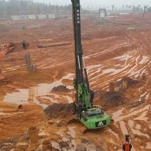Cheap Small Bore Pile Rig Foundation Machine Excavator Chassis Drilling Attachment KR220C for sale