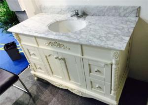 China Angel White 40 Inch Bathroom Vanity With Top , Bathroom Sink And Cabinet on sale