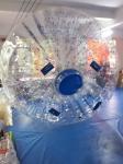 Custom Blue Inflatable Zorb Ball / Amusement Park Hamster Balls For Humans