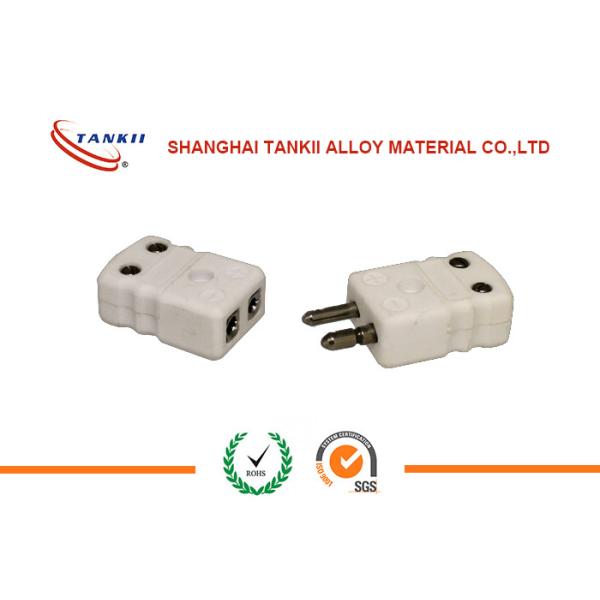 Miniature White Colour Type K Thermocouple Connectors Male And Female Plug