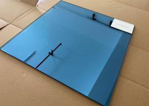 Cheap SGCC Apartment Buildings 5mm Blue Tinted Tempered Glass Panel for sale