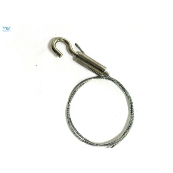 Samll Size Nickel Color Brass Lock Cable Grippers With Steel Hook For Suspend LED Panels