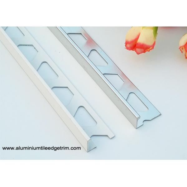High End Aluminium Floor Trims L Shaped Angle 10mm Inside Height For Tile Edging