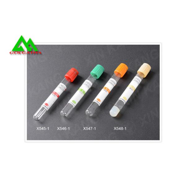 Single Use Medical And Lab Supplies Vacuum Blood Collection Tube Glass / PET Material