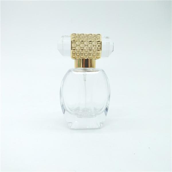 Cosmetics Packaging Refillable Cosmetic Glass Bottles 50 Ml Fully Transparent