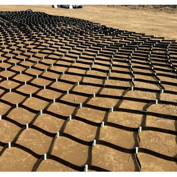 HDPE PP PET Fusing Geo Cell Grid Custom Black Perforated Geocell