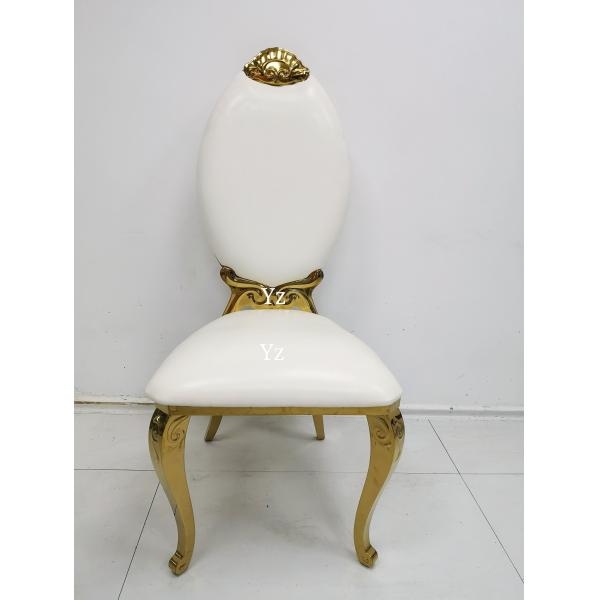 Dining High Back Wedding Banquet Chair Fabric Stainless Steel For Events W50xD65xH110cm