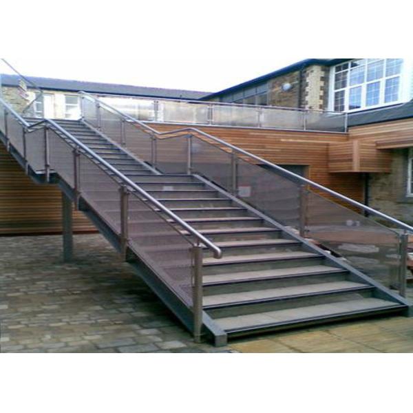 Wear Resistance Stainless Steel Railing Smooth Surface No Sharp Edges / Corners