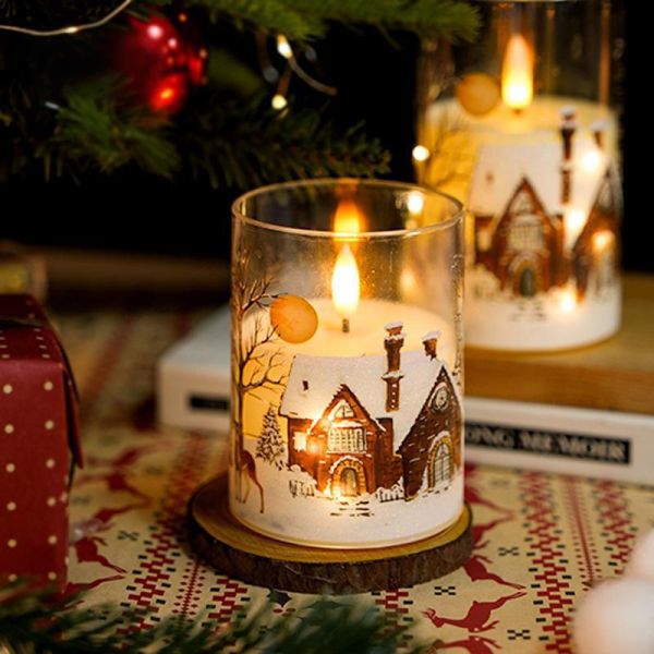 Plastic Christmas Tea Candles Waterproof Battery Operated Christmas Candles
