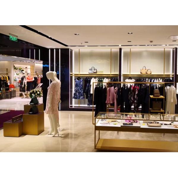 High End Clothing Store Display Fixtures With Hanging Rack Decoration Design