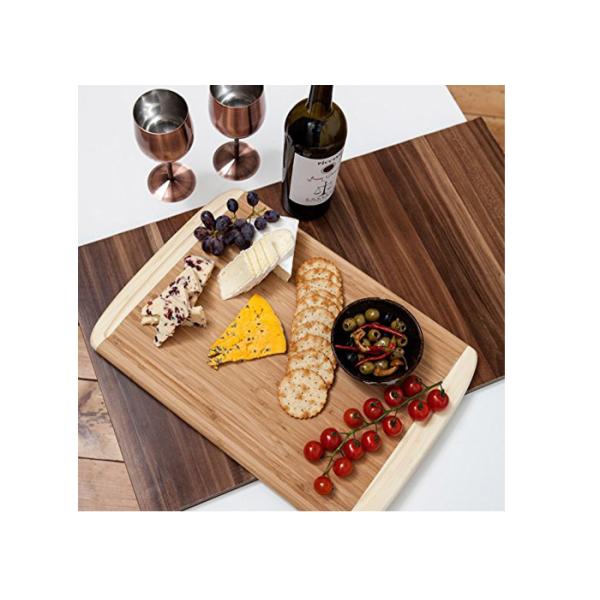 Bamboo 3 Piece Cutting Board Antimicrobial , Large Wooden Chopping Block