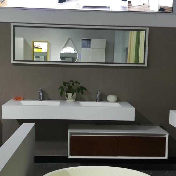 Double bowl Wall Hung Basin Bathroom Vanity Sink 1400*480*150mm