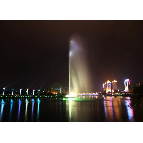 Super Shocking Outdoor Led Pond Fountain , Dancing Pool Fountain 100m Super High Spray